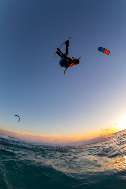 skydiving over the ocean